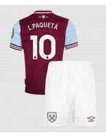 Otroške Nogometnih dresov West Ham United Lucas Paqueta #10 Domači 2024-25 Kratki rokavi (+ hlače)